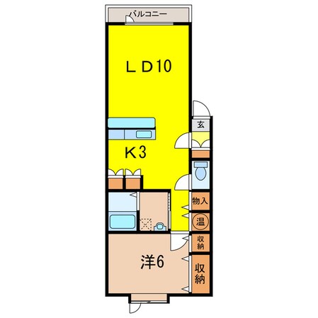 旭町スカイハイツBの物件間取画像